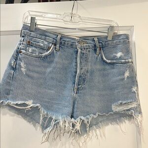 Agolde Distressed Denim Shorts